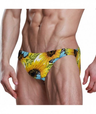 Briefs Men Swimsuit Sunflower Butterfly Bikini Briefs Male Sexy Swimwear 2030832 - 2030832 - CT18WOD4G9Q $41.44