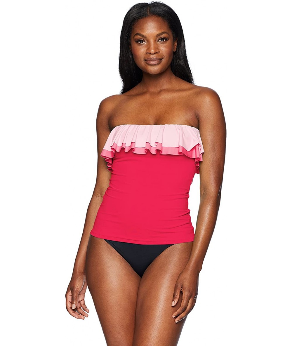 Tankinis Women's Swimsuit Top and Bottom Bikini Spring Swim - Cherry - C21803KNQIL $58.84