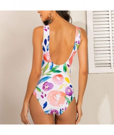 One-Pieces Women's One Piece Swimsuits Bikini Patterned Swimwear American Trends Bathing Suits Sexy Beach Swimsuits for Women...