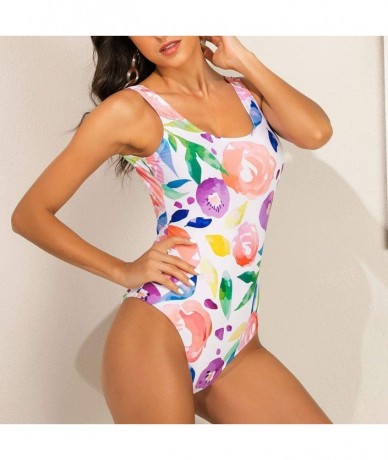 One-Pieces Women's One Piece Swimsuits Bikini Patterned Swimwear American Trends Bathing Suits Sexy Beach Swimsuits for Women...