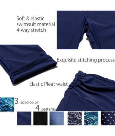 Bottoms Women's Swim Pants UPF 50+ High Waisted Swimming Leggings Water Tights Outdoor Indoor Sportwear Blueflower cropped - ...