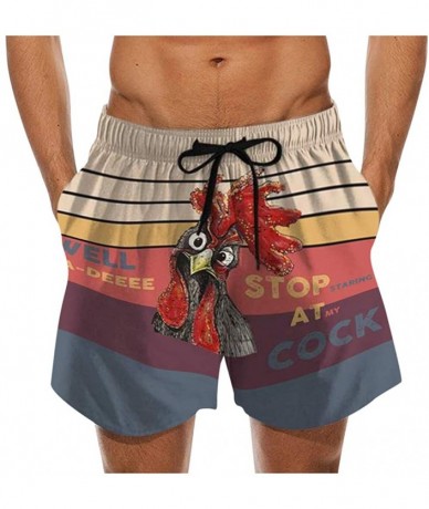 Board Shorts Summer Men's Beachwear Shorts Drawstring Funny Printed Boardshorts Work Surf Swimming Casual Trouser Pants - Mul...