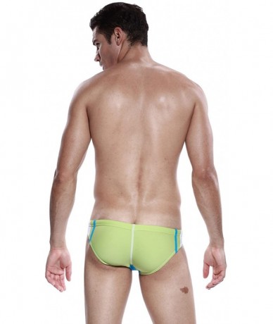 Briefs Mens Low Rise Sexy Swimwear Brief Swim Bikini - 2469 Green - CO11MGJU6X1 $35.34