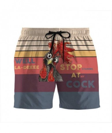 Board Shorts Summer Men's Beachwear Shorts Drawstring Funny Printed Boardshorts Work Surf Swimming Casual Trouser Pants - Mul...