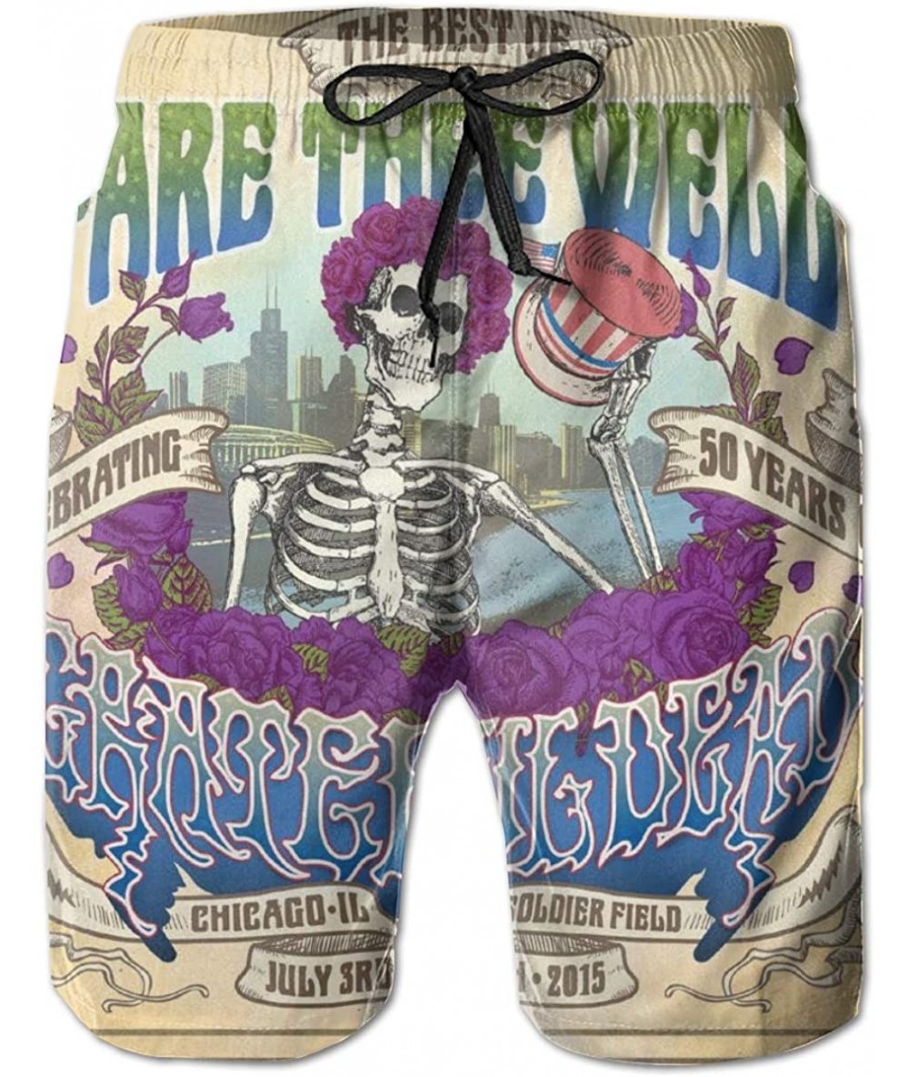 Board Shorts Grateful-Dead Swim Trunks Beach Workout Shorts Boardshorts for Men Teen Big Boys - The Grateful Dead F - CA190SY...