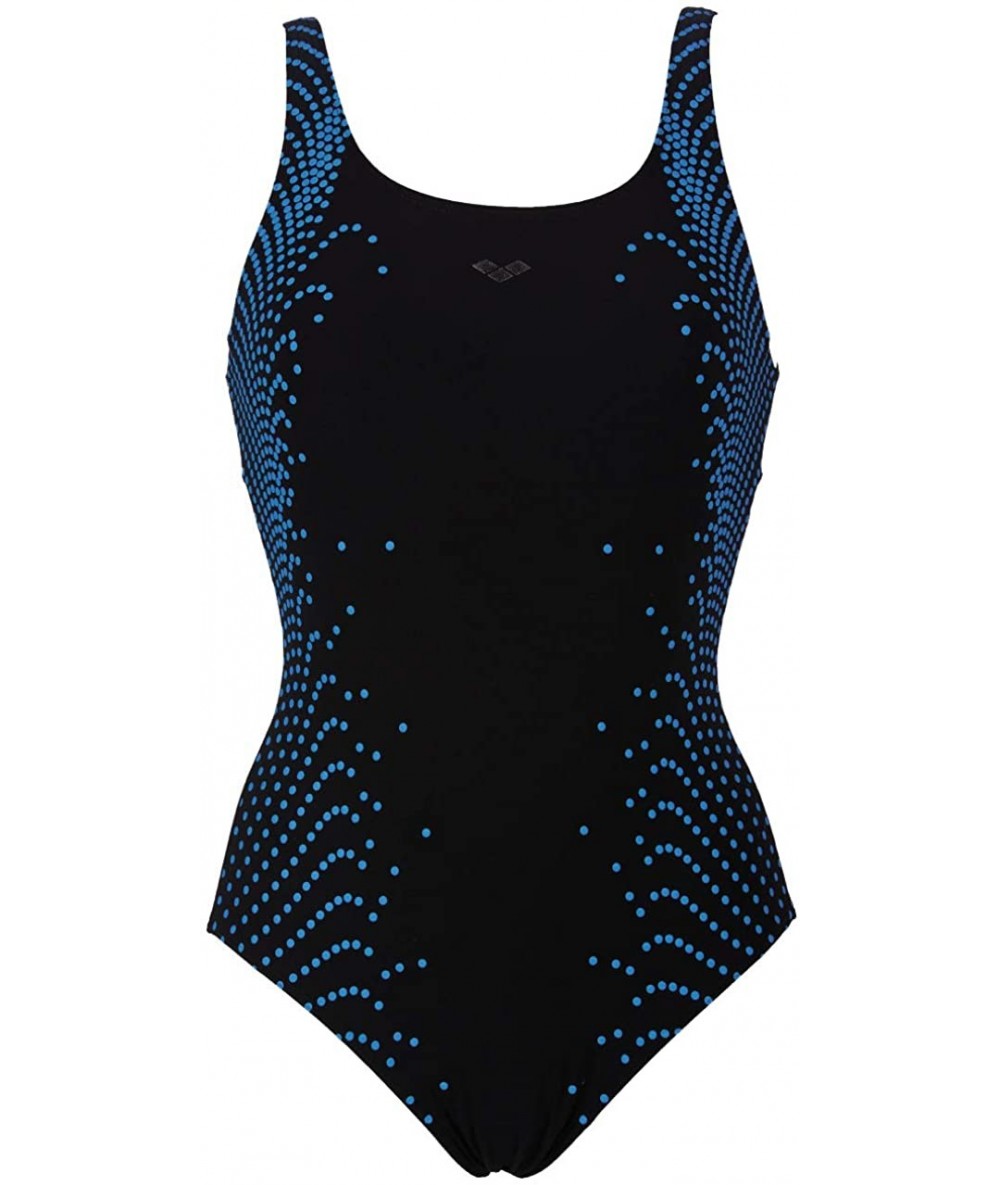 Racing Women's Barbara Wing Back and Tummy Flattening One Piece Swimsuit - Barbara Black - CC1853O8EQD $66.06