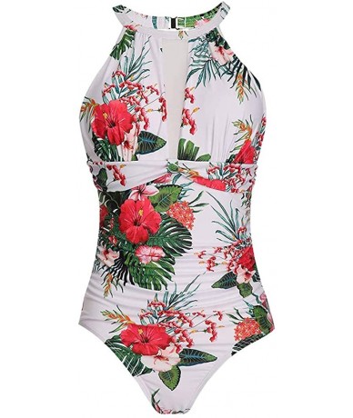 Racing One Piece Slimming Vintage Bikini Swimwear Bikini Suspender Bathing Suits Beachwear Monokini - Rd1 - CS197C95XR8 $34.57