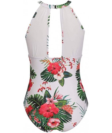 Racing One Piece Slimming Vintage Bikini Swimwear Bikini Suspender Bathing Suits Beachwear Monokini - Rd1 - CS197C95XR8 $34.57