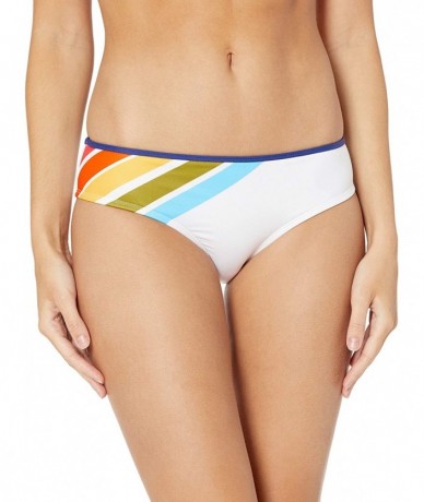 Tankinis Junior's Ruffled Solid Hipster Bikini Bottom - White//Rainbow Brights - CC18KDHSW3R $32.39