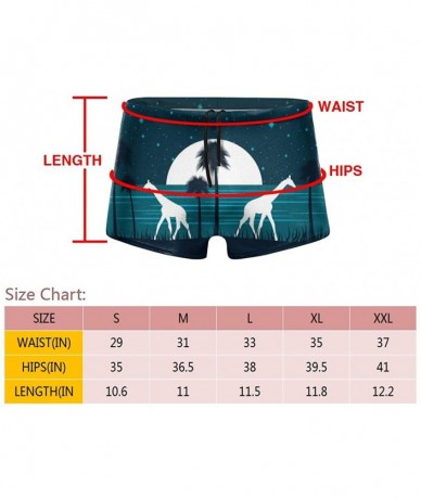 Briefs Giraffe On The Shore at Night with A Full Moon Men's Swimwear Funny Swim Boxer Briefs Quick Dry Swimming Shorts - Gira...