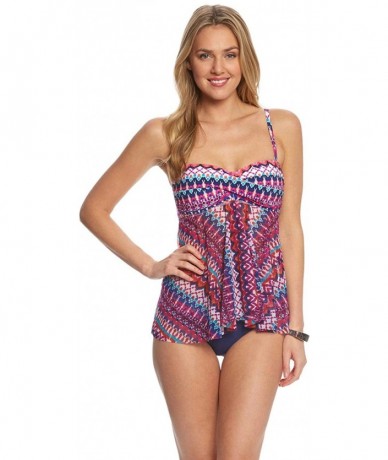 Tops Tequila Bandeau Tankini Top - Multi - C512HPPA5O9 $45.06