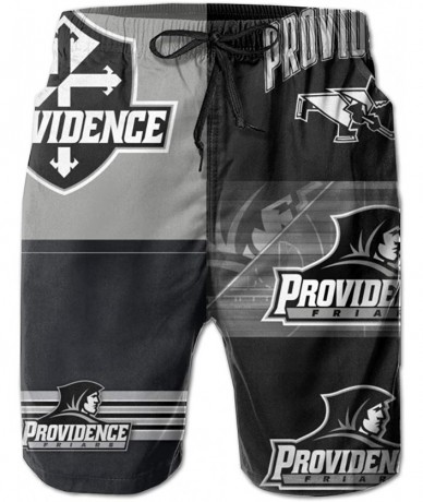 Board Shorts Men's Quick Dry Swim Shorts with Mesh Lining Swimwear Bathing Suits Beach Shorts - Providence Friars-18 - CS190R...