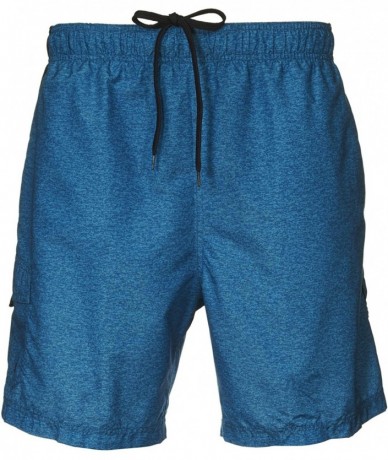 Board Shorts Mens Relaxed Fit Sand Piper Solid Color Block Boardshorts Swim Trunks Bathing Suit- UPF 50+ - Blue/Heather (H916...