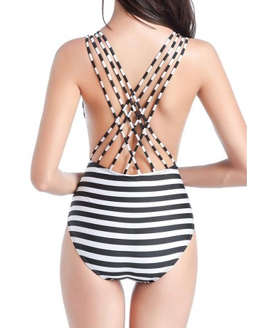 Sets Women Two Piece Swimsuits Ruffled Strappy Bikini Set Multitudinous Bathing Suits - K Style(stripe) - CX18W497W9R $25.57