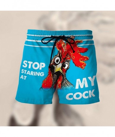 Board Shorts Men Drawstring Summer Beach Shorts- Cock Print Shorts Trouser Pants Swim Trunks Shorts - Stop Staring at My Cock...