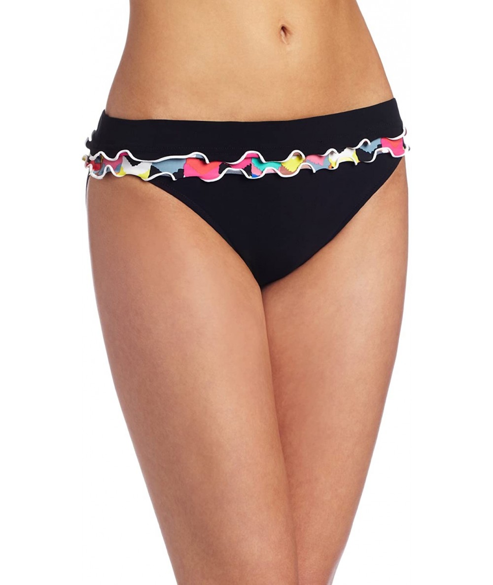 Tankinis Women's Lettuce Ruffle Foldover Swimsuit Bottom - Fiesta Multi - C4116UT59E9 $43.98