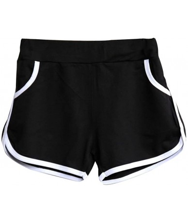 Board Shorts Sport Fitness Short Pant- Women Summer Sport Casual Shorts Beach Short Pants - G-black - CW19C6EQO5M $20.86