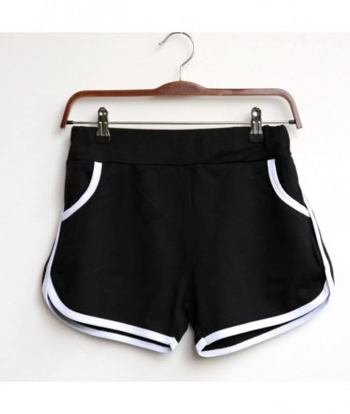 Board Shorts Sport Fitness Short Pant- Women Summer Sport Casual Shorts Beach Short Pants - G-black - CW19C6EQO5M $20.86