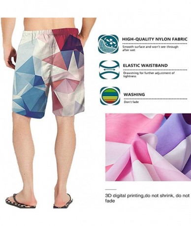 Board Shorts Mens Casual Beach Shorts Swim Trunks Quick Dry Half Pants - Beatuiful Feathers - C419CDR76KR $43.89