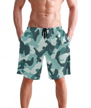 Board Shorts Men's Quick Dry Swim Trunks with Pockets Beach Board Shorts Bathing Suits - Camo - CO19529I4XQ $50.47