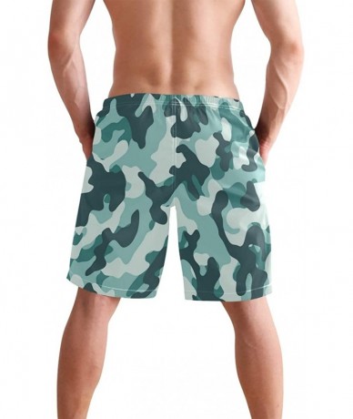 Board Shorts Men's Quick Dry Swim Trunks with Pockets Beach Board Shorts Bathing Suits - Camo - CO19529I4XQ $50.47