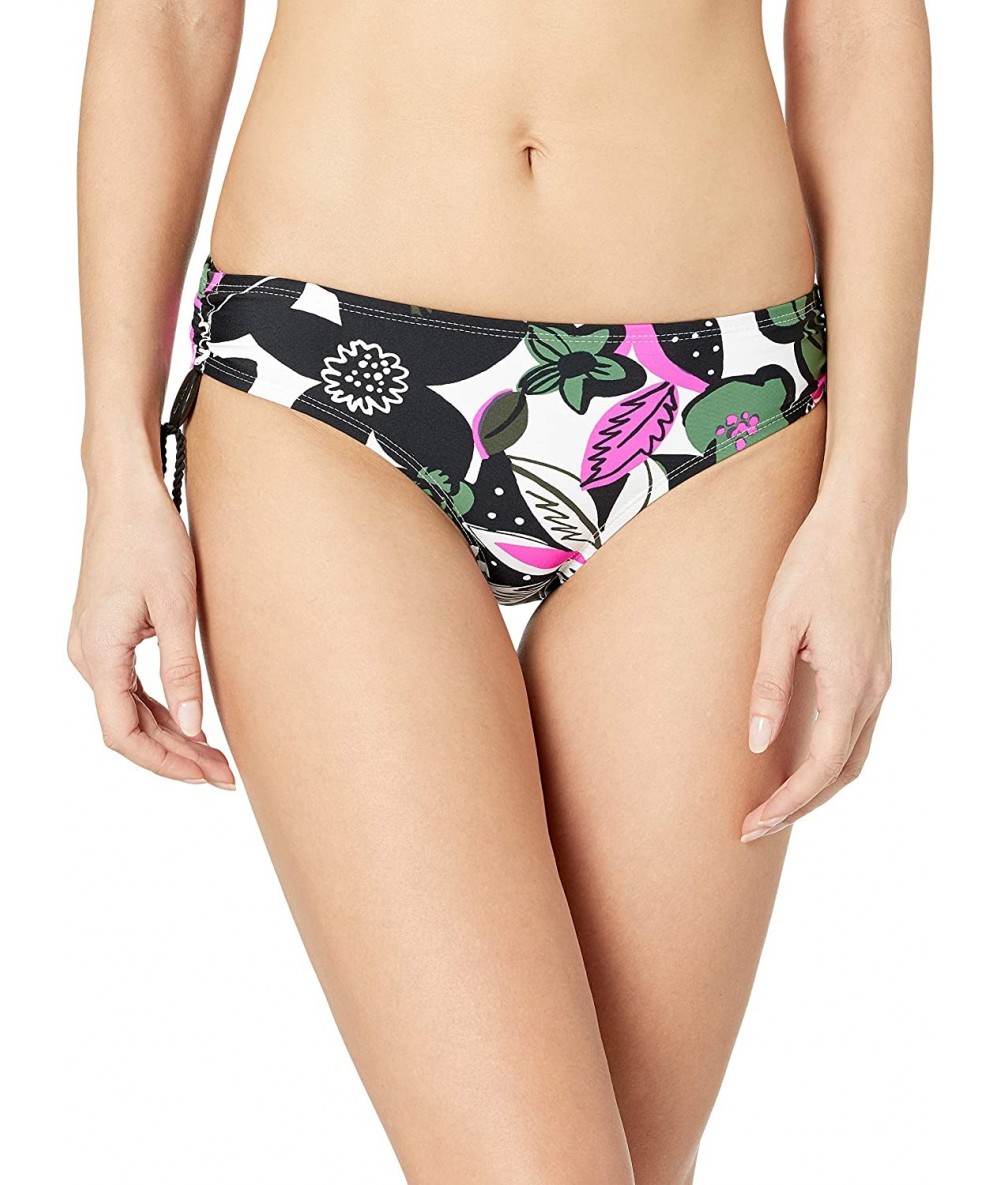 Tankinis Women's Alex Solid Side Tie Adjustable Bikini Swim Bottom - Bolo Babe Green Floral - CG18K23ND8M $65.59