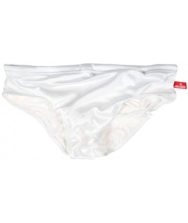 Briefs Swim Trunks for Men - Summer Beach Solid Color Sexy Boxer Brief Swimwear Bikini - White - CT18QOGC6G2 $24.92