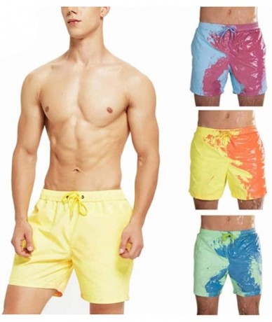 Trunks Funny Color Changing Swim Trunks- Men's Color-Changing Beach Pants Shorts Temperature-Sensitive Swim Trunks Shorts - Y...