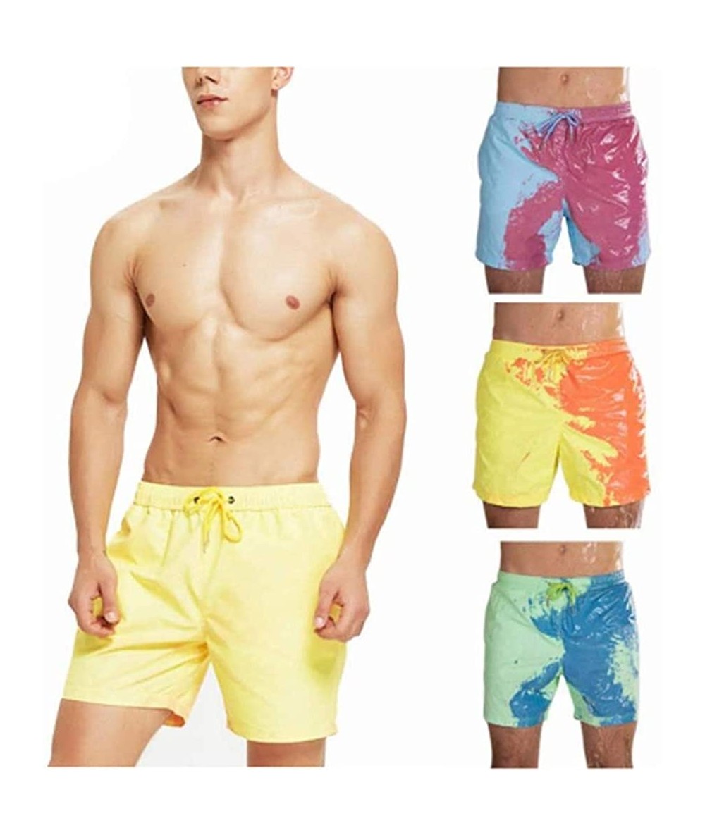 Trunks Funny Color Changing Swim Trunks- Men's Color-Changing Beach Pants Shorts Temperature-Sensitive Swim Trunks Shorts - Y...