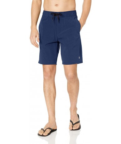 Board Shorts Men's Hydro Series Hybrid Swim Shorts - Heather Navy - CP18NXG8X64 $53.30