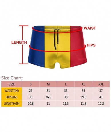 Briefs Men's Swimwear Briefs Swim Trunk Honduras Flag Bikini Boxer Swimsuit - Flag of Romania 16 - CY19CDHE6OI $46.04