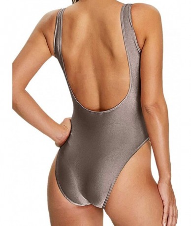 One-Pieces Birde One Piece Swimsuit Swimwear Monokini Bathing Suit Sexy Flouncing High Cut Backless Bridesmaid Gift - Bridetr...