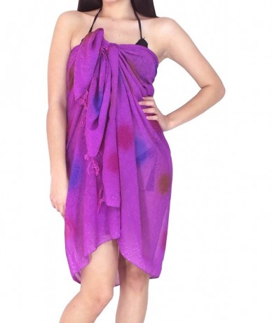 Cover-Ups Womens Sarong Swimwear Coverup Wrap Skirt Plus Size 72"x42" Purple_L761 - Autumn Purple_l761 - CL11IKJRT6N $27.93