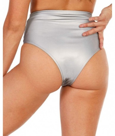 Bottoms Women's High Waisted Booty Shorts Rave Bottoms - Reflect on It - CB18UHUKXDX $50.56