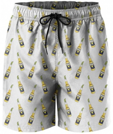 Board Shorts Mens Waterproof Swim Trunks Quick Dry Corona-Extra-Beer-Find-Your-Beach-Snow- Swimwear Beach Wear with Pockets -...