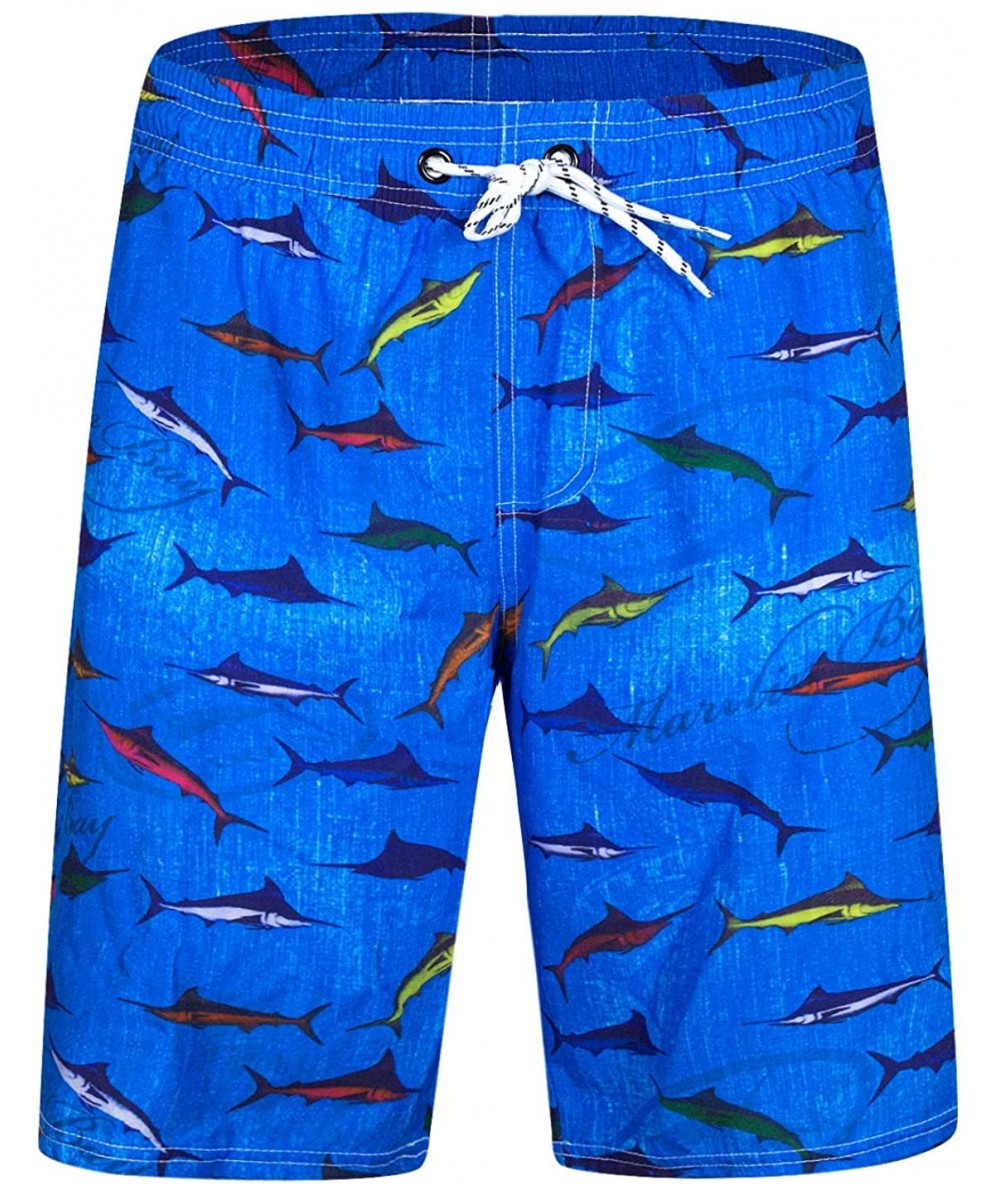 Board Shorts Men's Quick Dry Swim Trunks Long Palm Beach Board Shorts Bathing Suit - Hwp002 - CJ18227N9SL $30.48