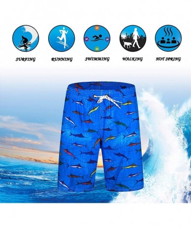 Board Shorts Men's Quick Dry Swim Trunks Long Palm Beach Board Shorts Bathing Suit - Hwp002 - CJ18227N9SL $30.48