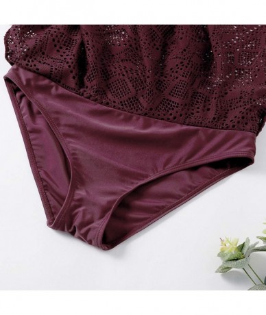 Bottoms Women Bikini Bottom Fashion Tankini Swim Skirt Lace Short Beach Dress Swimwear Pants - Wine - CF194X2QH5T $23.97