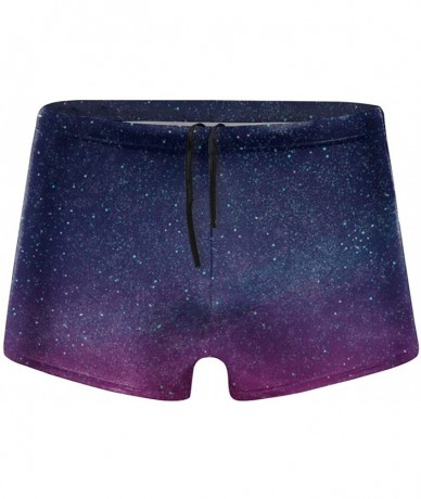 Board Shorts Purple Camouflage Men Swimwear Swimsuits Surf Board Boxer Shorts Trunks - Starry - CW195345DU8 $42.62