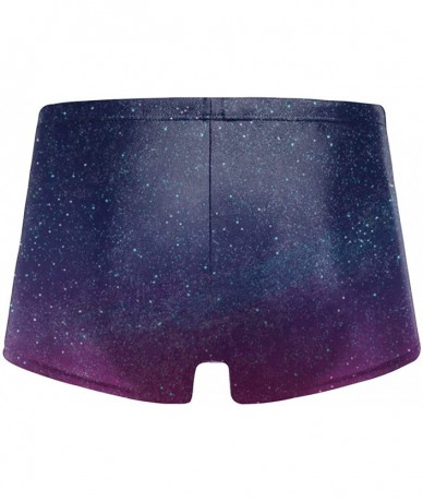 Board Shorts Purple Camouflage Men Swimwear Swimsuits Surf Board Boxer Shorts Trunks - Starry - CW195345DU8 $42.62