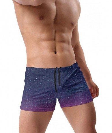 Board Shorts Purple Camouflage Men Swimwear Swimsuits Surf Board Boxer Shorts Trunks - Starry - CW195345DU8 $42.62