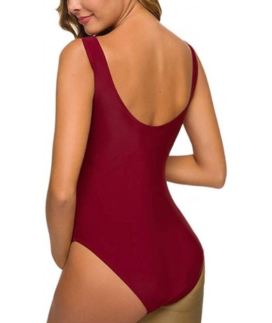 Sets Maternity Swimsuits One Piece Bathing Suit Pregnancy Swimwear for Pregnant Women - A New Design Ruffle-wine Red - C619CI...