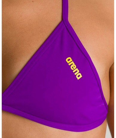 Tops Women's Rule Breaker Feel Triangle MaxLife Bikini Top - Mirtilla - C518CLGITSZ $28.15