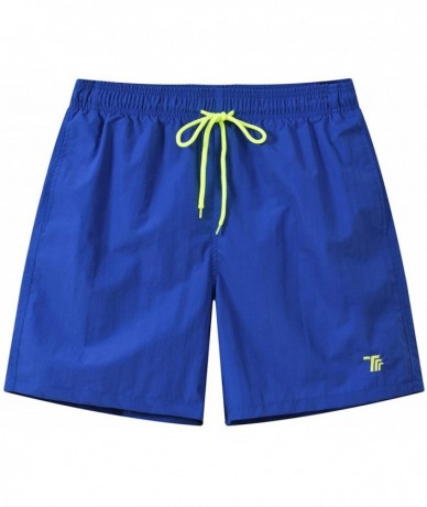 Board Shorts Men's Swim Trunks Quick Dry Beach Shorts Mesh Lining - Blue - C718NGL9TRX $34.73