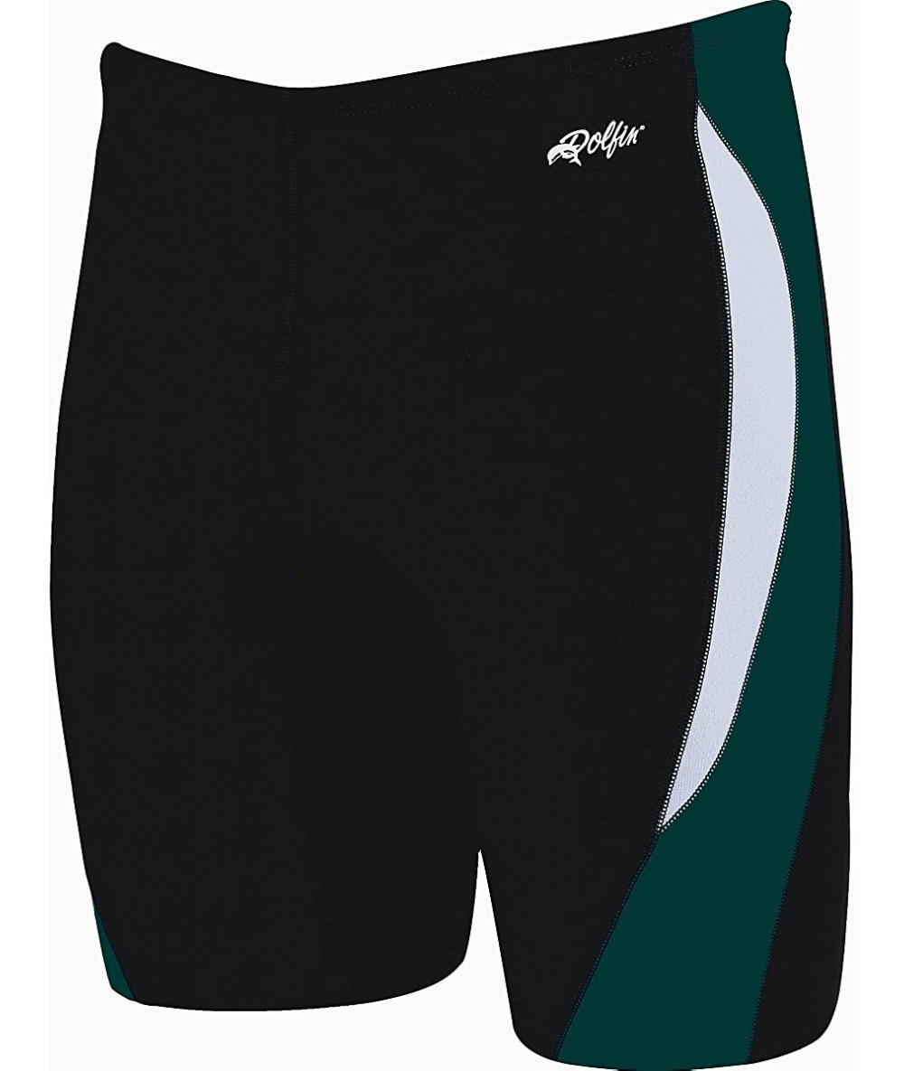 Racing Men's Reliance Colorblock Jammer Swimsuit - Black/Green/White - CO11EVKJ0LH $52.48