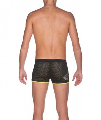 Trunks Mens Square Cut Drag Short Training Swimsuit - Grey - CH18UQA5CL5 $43.14