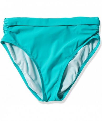 Bottoms Women's Ruched High Waist Swimsuit Bottom - Tutti Frutti Light Jade - C918NAQM7KM $61.04