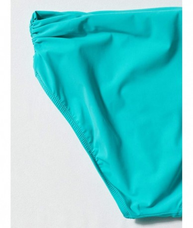 Bottoms Women's Ruched High Waist Swimsuit Bottom - Tutti Frutti Light Jade - C918NAQM7KM $61.04