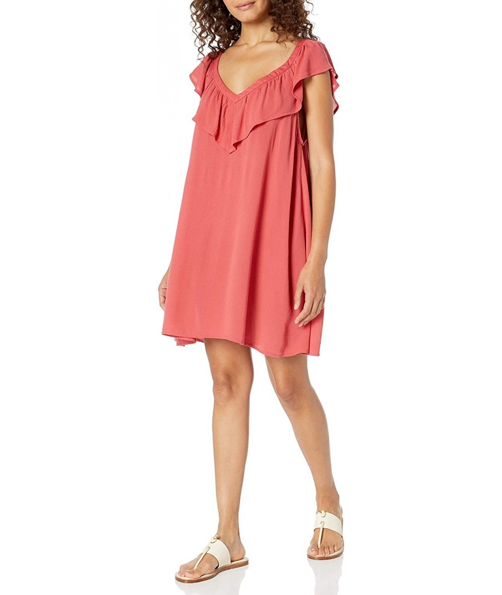 Cover-Ups Women's Classic Surf Cover Up - Red - CV18QHH4C60 $76.28