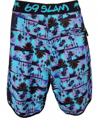 Board Shorts Men's Medium Length Swimwear Board Shorts - Miami - CK1979Y6XWW $73.28